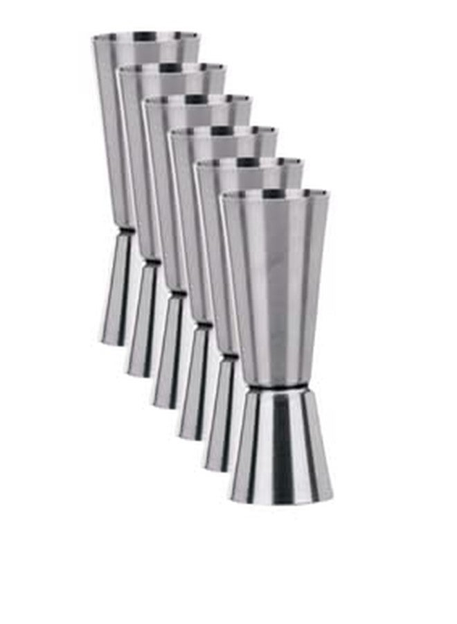 Dynore مجموعة قياس الويسكي من الفولاذ المقاوم للصدأ من داينور، مكونة من 6 قطع (30 و60 مل)، تتضمن وتدًا طويلًا مزدوج الجوانب وأداة قياس الويسكي. - Image 2